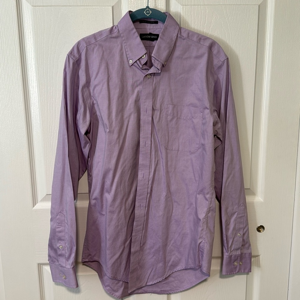 Land’s End No Iron Pinpoint Oxford Tailored Fit 15x34 Medium